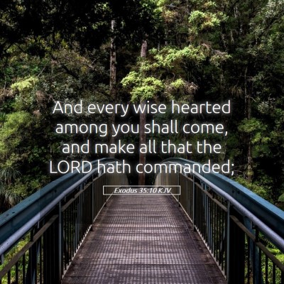 Picture 05 - Exodus 35:10 KJV - And every wise hearted among you shall come, and - Bible Verse Picture