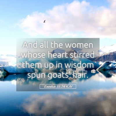 Picture 05 - Exodus 35:26 KJV - And all the women whose heart stirred them up in - Bible Verse Picture