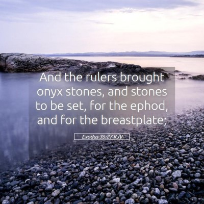 Picture 05 - Exodus 35:27 KJV - And the rulers brought onyx stones, and stones to - Bible Verse Picture