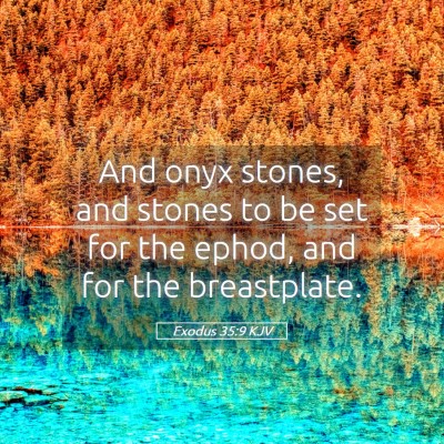 Picture 05 - Exodus 35:9 KJV - And onyx stones, and stones to be set for the - Bible Verse Picture