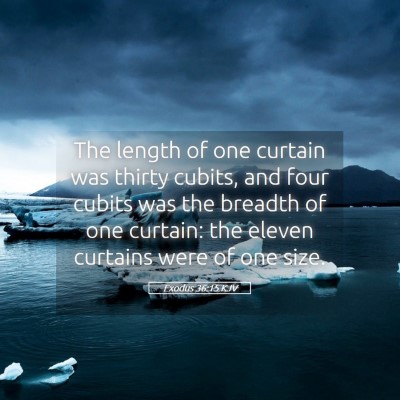 Picture 05 - Exodus 36:15 KJV - The length of one curtain was thirty cubits, and - Bible Verse Picture