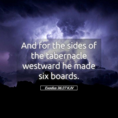 Picture 05 - Exodus 36:27 KJV - And for the sides of the tabernacle westward he - Bible Verse Picture