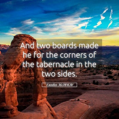 Picture 05 - Exodus 36:28 KJV - And two boards made he for the corners of the - Bible Verse Picture