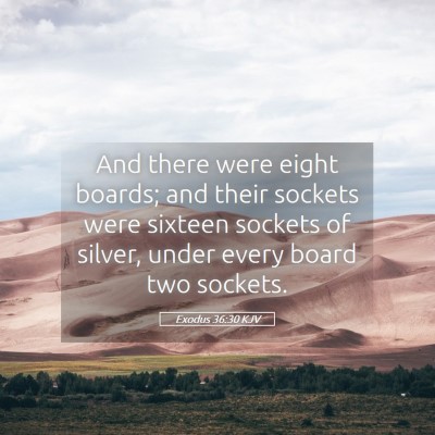 Picture 05 - Exodus 36:30 KJV - And there were eight boards; and their sockets - Bible Verse Picture