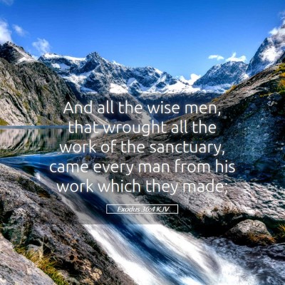 Picture 05 - Exodus 36:4 KJV - And all the wise men, that wrought all the work - Bible Verse Picture