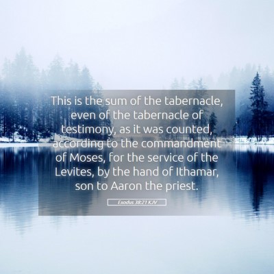 Picture 05 - Exodus 38:21 KJV - This is the sum of the tabernacle, even of the - Bible Verse Picture