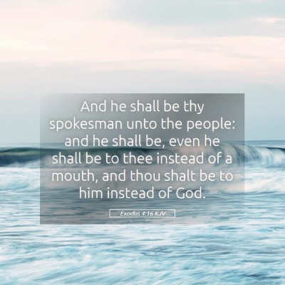 Picture 05 - Exodus 4:16 KJV - And he shall be thy spokesman unto the people: - Bible Verse Picture
