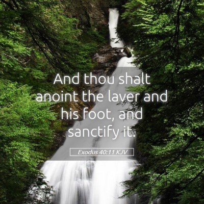 Picture 05 - Exodus 40:11 KJV - And thou shalt anoint the laver and his foot, and - Bible Verse Picture