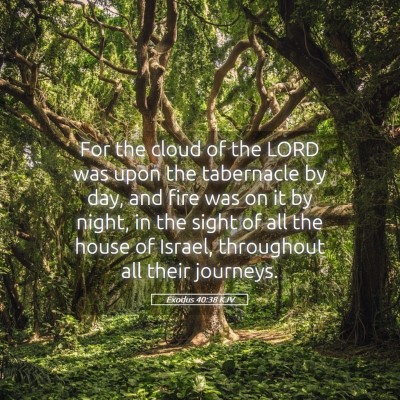 Picture 05 - Exodus 40:38 KJV - For the cloud of the LORD was upon the tabernacle - Bible Verse Picture
