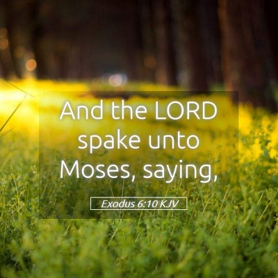 Picture 05 - Exodus 6:10 KJV - And the LORD spake unto Moses, - Bible Verse Picture