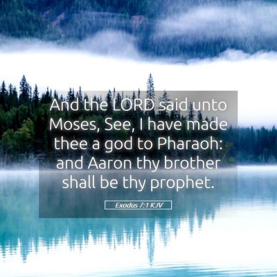 Picture 05 - Exodus 7:1 KJV - And the LORD said unto Moses, See, I have made - Bible Verse Picture
