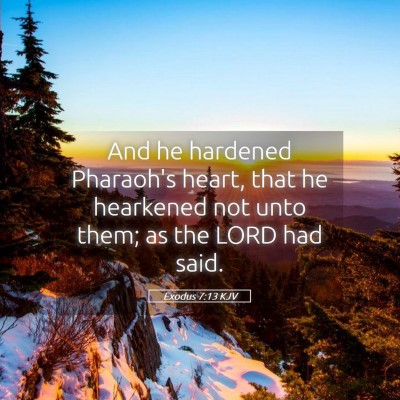 Picture 05 - Exodus 7:13 KJV - And he hardened Pharaoh's heart, that he - Bible Verse Picture