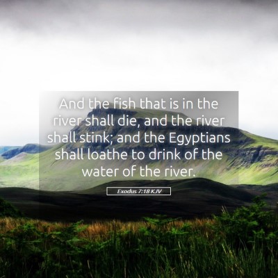 Picture 05 - Exodus 7:18 KJV - And the fish that is in the river shall die, and - Bible Verse Picture