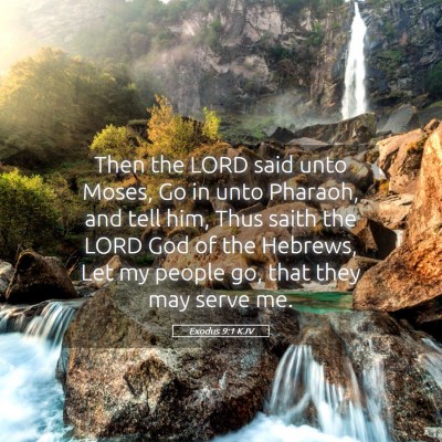 Picture 05 - Exodus 9:1 KJV - Then the LORD said unto Moses, Go in unto - Bible Verse Picture