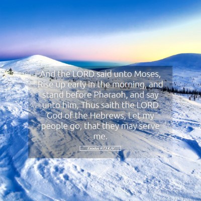 Picture 05 - Exodus 9:13 KJV - And the LORD said unto Moses, Rise up early in - Bible Verse Picture
