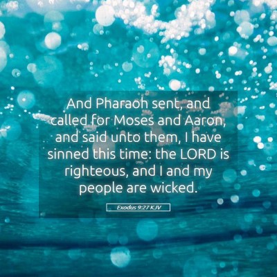 Picture 05 - Exodus 9:27 KJV - And Pharaoh sent, and called for Moses and Aaron, - Bible Verse Picture