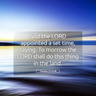 Picture 05 - Exodus 9:5 KJV - And the LORD appointed a set time, saying, To - Bible Verse Picture