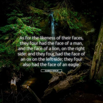 Picture 05 - Ezekiel 1:10 KJV - As for the likeness of their faces, they four had - Bible Verse Picture