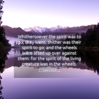 Picture 05 - Ezekiel 1:20 KJV - Whithersoever the spirit was to go, they went, - Bible Verse Picture