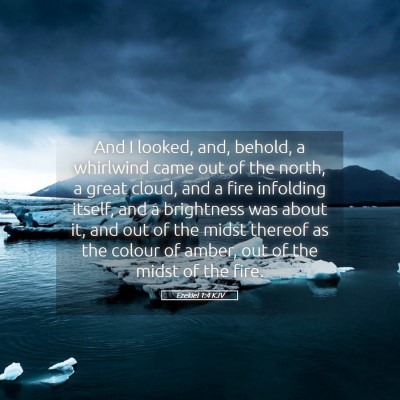 Picture 05 - Ezekiel 1:4 KJV - And I looked, and, behold, a whirlwind came out - Bible Verse Picture