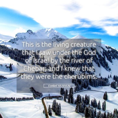 Picture 05 - Ezekiel 10:20 KJV - This is the living creature that I saw under the - Bible Verse Picture