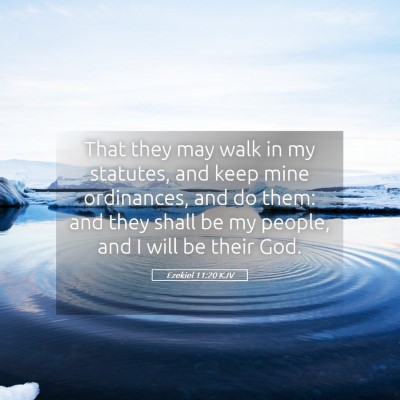 Picture 05 - Ezekiel 11:20 KJV - That they may walk in my statutes, and keep mine - Bible Verse Picture