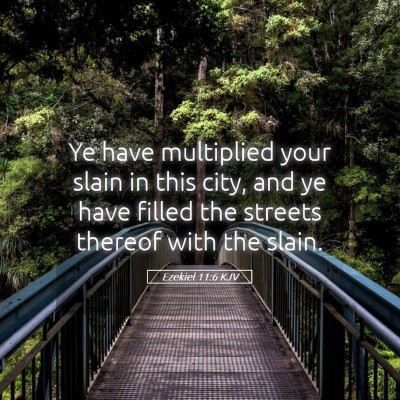 Picture 05 - Ezekiel 11:6 KJV - Ye have multiplied your slain in this city, and - Bible Verse Picture