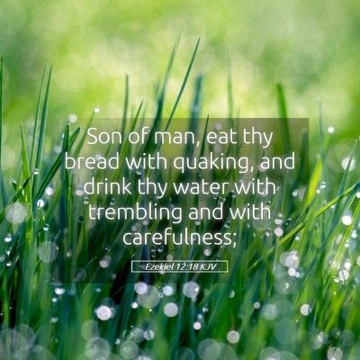 Picture 05 - Ezekiel 12:18 KJV - Son of man, eat thy bread with quaking, and drink - Bible Verse Picture