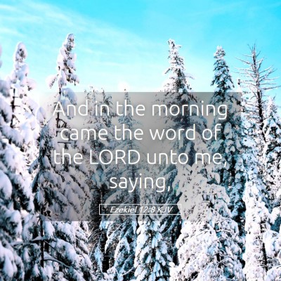 Picture 05 - Ezekiel 12:8 KJV - And in the morning came the word of the LORD unto - Bible Verse Picture