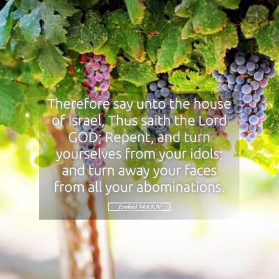 Picture 05 - Ezekiel 14:6 KJV - Therefore say unto the house of Israel, Thus - Bible Verse Picture