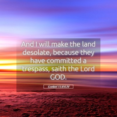 Picture 05 - Ezekiel 15:8 KJV - And I will make the land desolate, because they - Bible Verse Picture