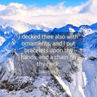 Picture 05 - Ezekiel 16:11 KJV - I decked thee also with ornaments, and I put - Bible Verse Picture