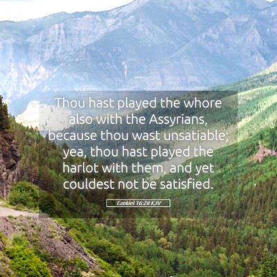 Picture 05 - Ezekiel 16:28 KJV - Thou hast played the whore also with the - Bible Verse Picture
