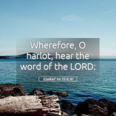 Picture 05 - Ezekiel 16:35 KJV - Wherefore, O harlot, hear the word of the - Bible Verse Picture