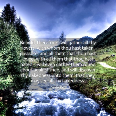 Picture 05 - Ezekiel 16:37 KJV - Behold, therefore I will gather all thy lovers, - Bible Verse Picture