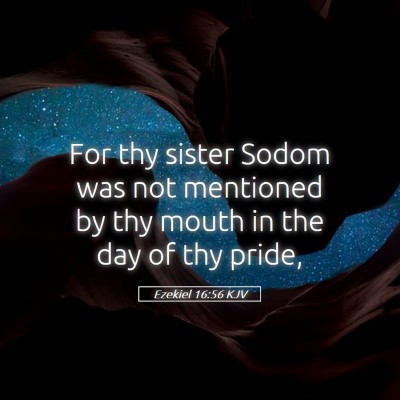 Picture 05 - Ezekiel 16:56 KJV - For thy sister Sodom was not mentioned by thy - Bible Verse Picture