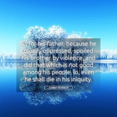 Picture 05 - Ezekiel 18:18 KJV - As for his father, because he cruelly oppressed, - Bible Verse Picture