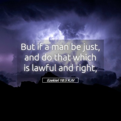 Picture 05 - Ezekiel 18:5 KJV - But if a man be just, and do that which is lawful - Bible Verse Picture