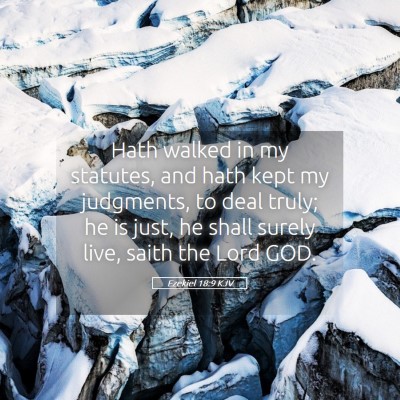 Picture 05 - Ezekiel 18:9 KJV - Hath walked in my statutes, and hath kept my - Bible Verse Picture