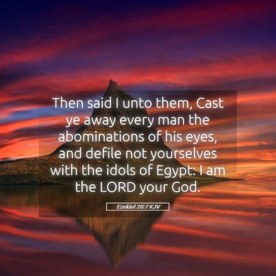 Picture 05 - Ezekiel 20:7 KJV - Then said I unto them, Cast ye away every man the - Bible Verse Picture
