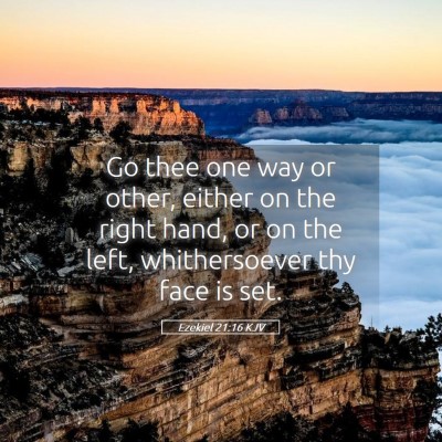 Picture 05 - Ezekiel 21:16 KJV - Go thee one way or other, either on the right - Bible Verse Picture