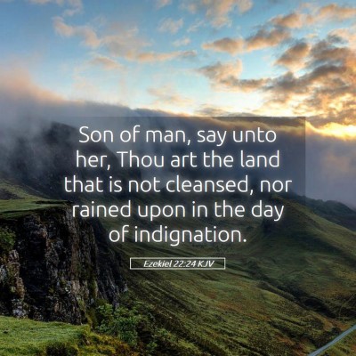 Picture 05 - Ezekiel 22:24 KJV - Son of man, say unto her, Thou art the land that - Bible Verse Picture