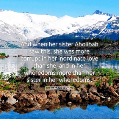 Picture 05 - Ezekiel 23:11 KJV - And when her sister Aholibah saw this, she was - Bible Verse Picture