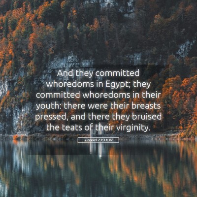 Picture 05 - Ezekiel 23:3 KJV - And they committed whoredoms in Egypt; they - Bible Verse Picture