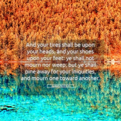 Picture 05 - Ezekiel 24:23 KJV - And your tires shall be upon your heads, and your - Bible Verse Picture