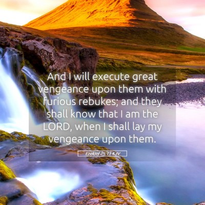 Picture 05 - Ezekiel 25:17 KJV - And I will execute great vengeance upon them with - Bible Verse Picture