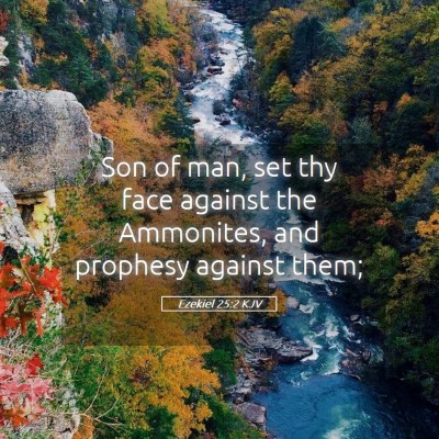 Picture 05 - Ezekiel 25:2 KJV - Son of man, set thy face against the Ammonites, - Bible Verse Picture