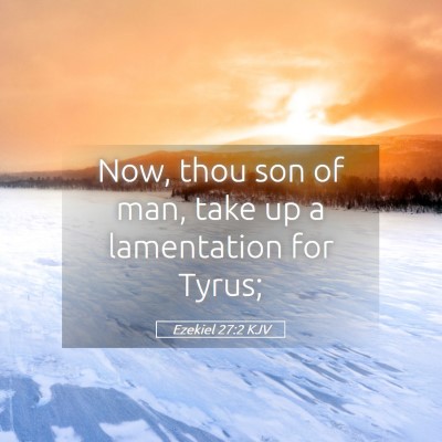 Picture 05 - Ezekiel 27:2 KJV - Now, thou son of man, take up a lamentation for - Bible Verse Picture