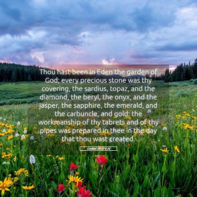 Picture 05 - Ezekiel 28:13 KJV - Thou hast been in Eden the garden of God; every - Bible Verse Picture