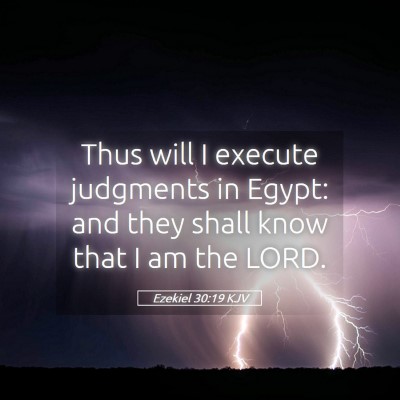 Picture 05 - Ezekiel 30:19 KJV - Thus will I execute judgments in Egypt: and they - Bible Verse Picture